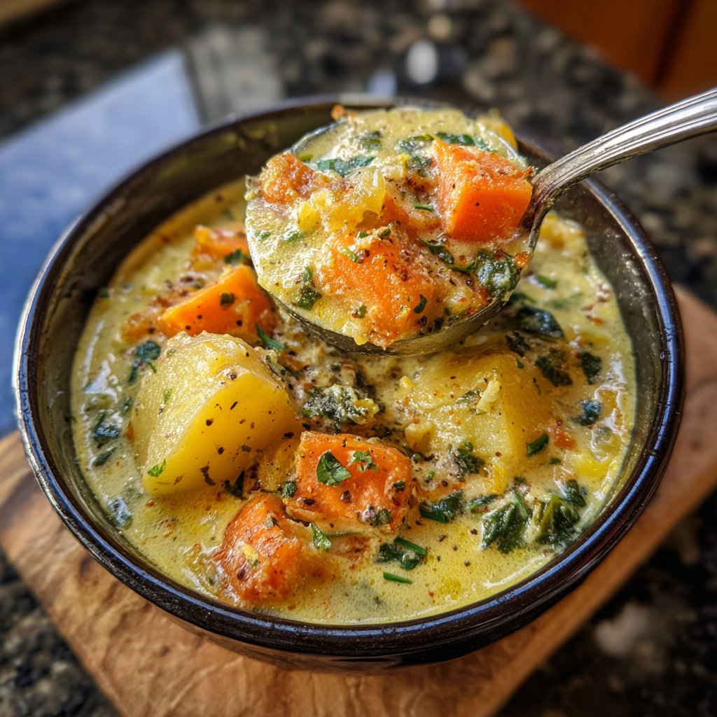 Healthy Crockpot Coconut Vegetable Stew