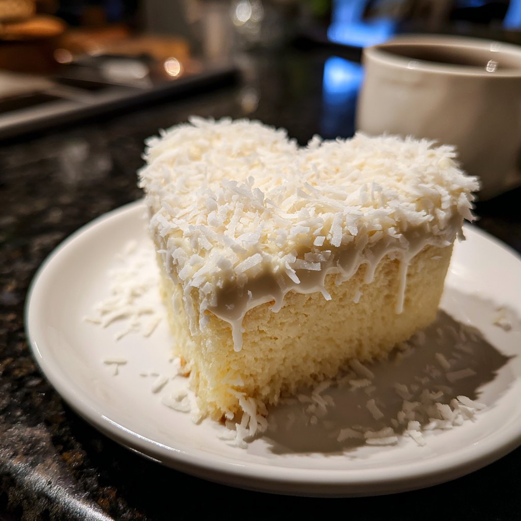 Mini Heart Cake with Coconut Vanilla Filling