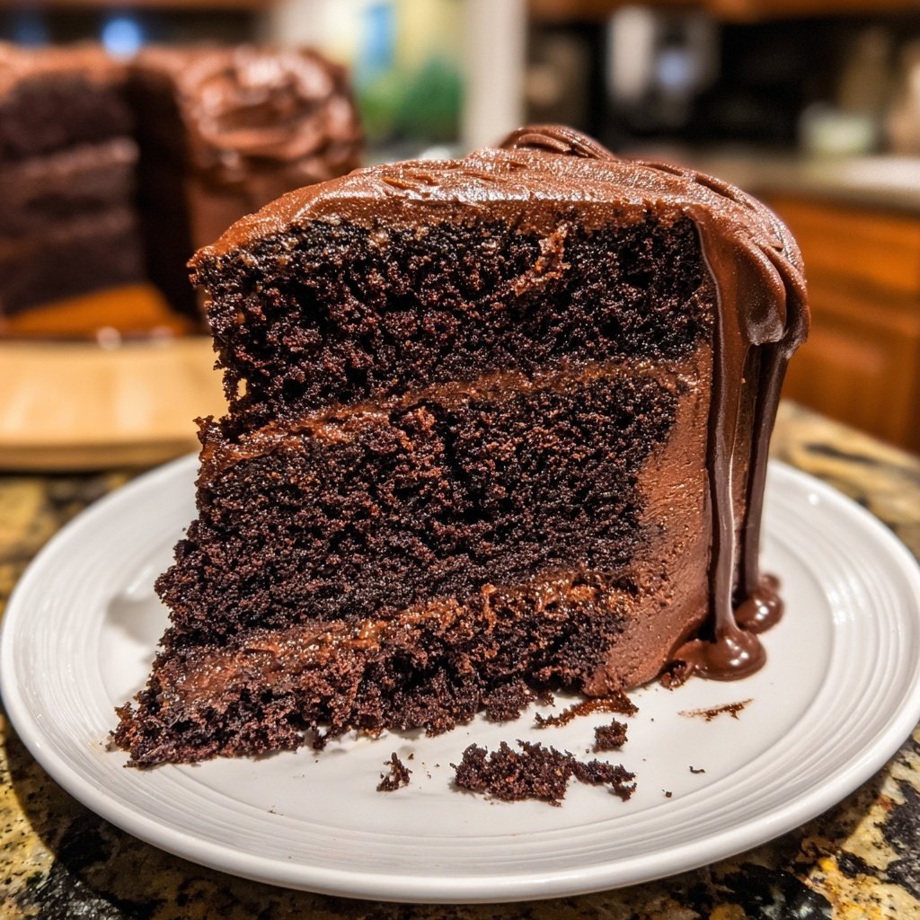 Chocolate Buttercream Birthday Cake