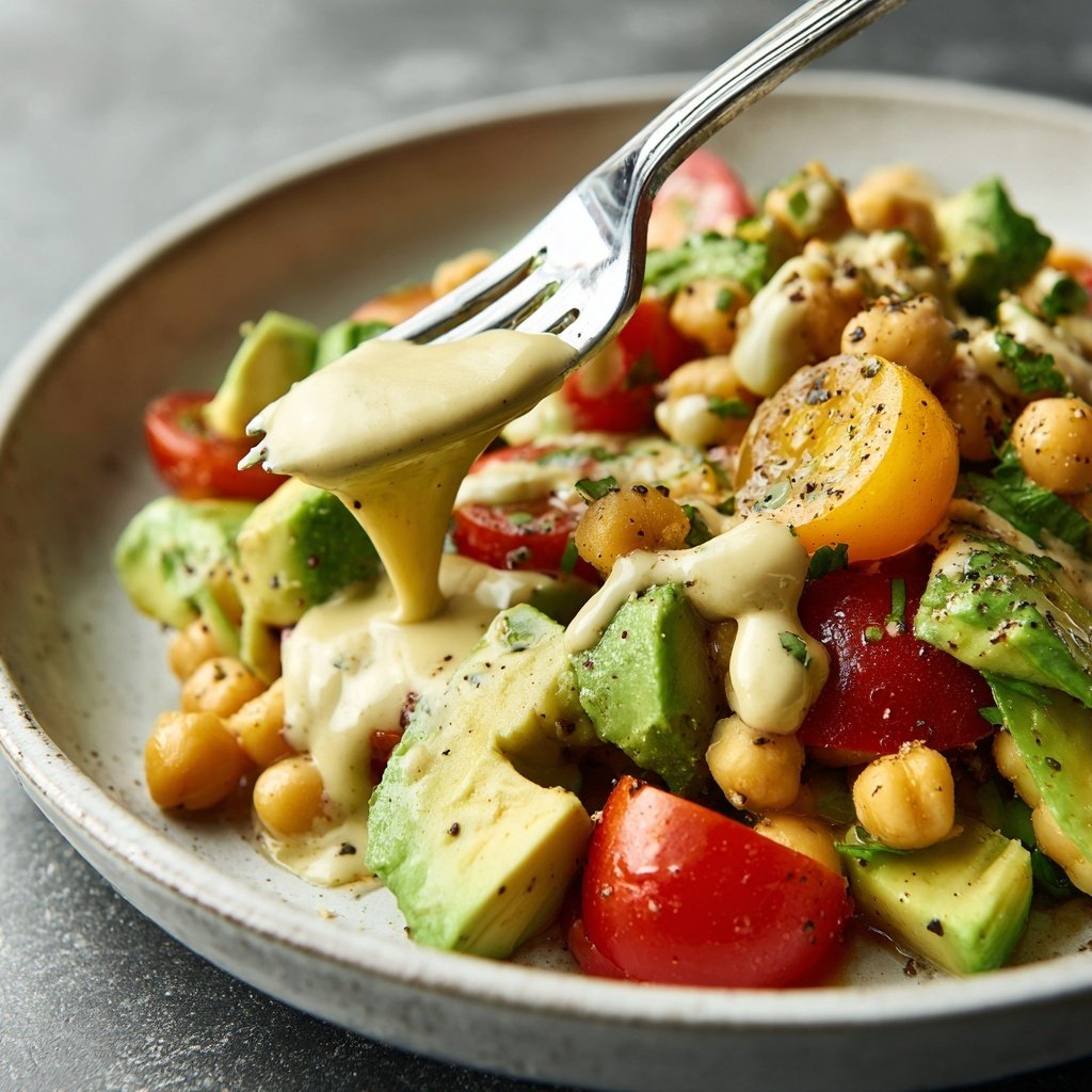 Healthy & Light Avocado Chickpea Salad