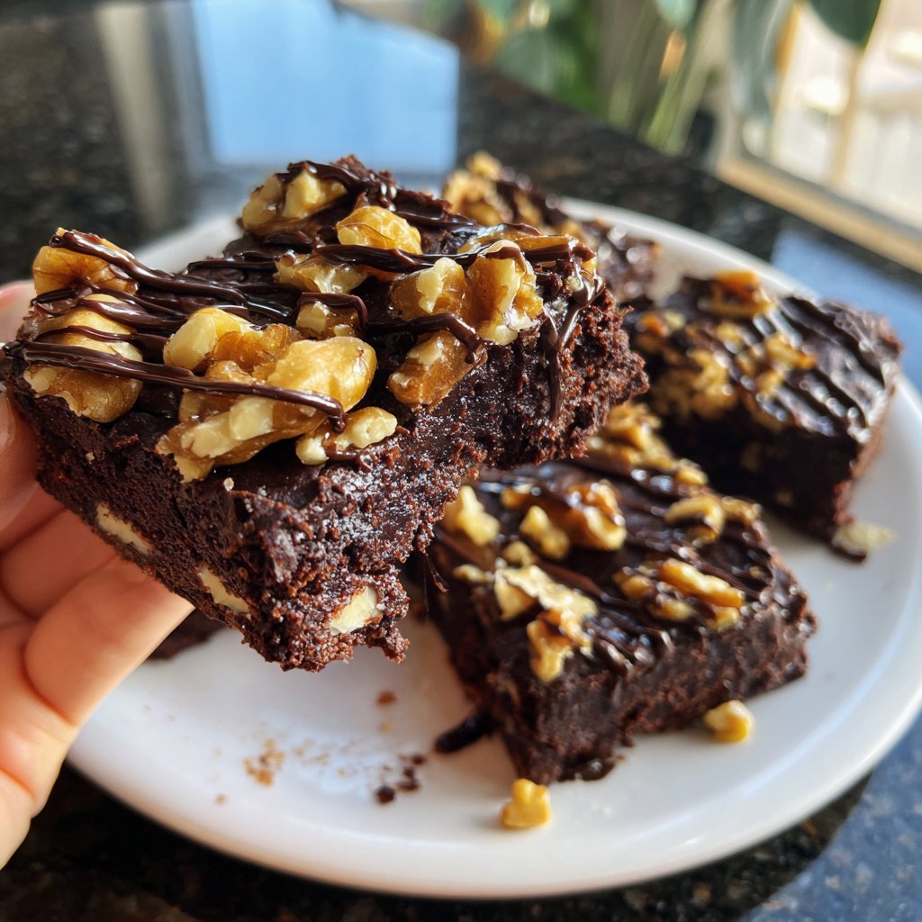 Cottage Cheese Brownies with Walnuts