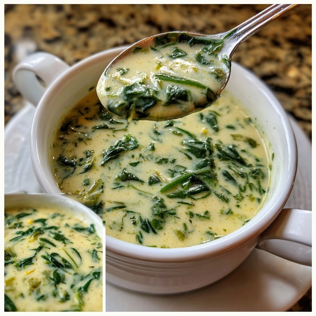 Creamy Lemon Spinach Soup