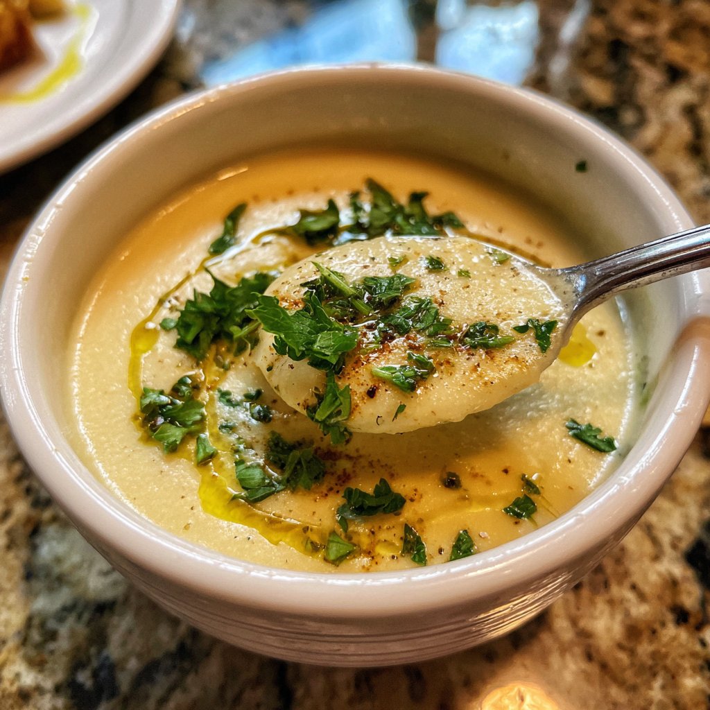 Creamy Lemon White Bean Soup Bowl