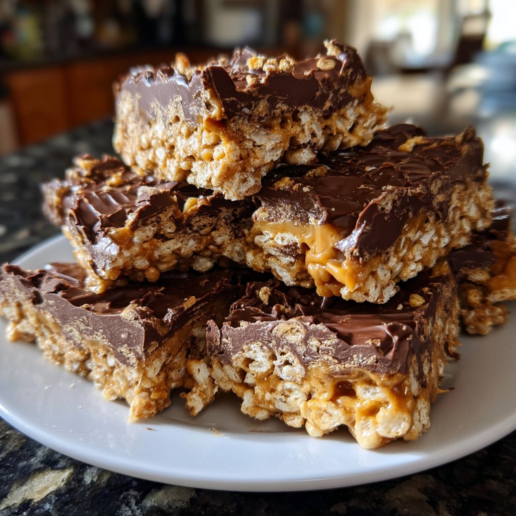 Chocolate Peanut Butter Rice Crispy Treats