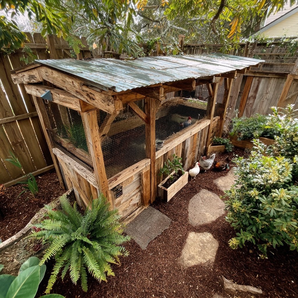 DIY Chicken Run With Roof